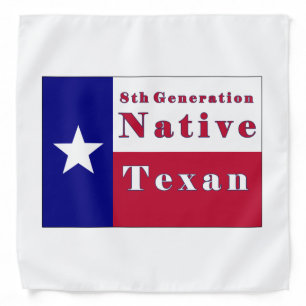 8th Generation Native Texan Flag Bandana