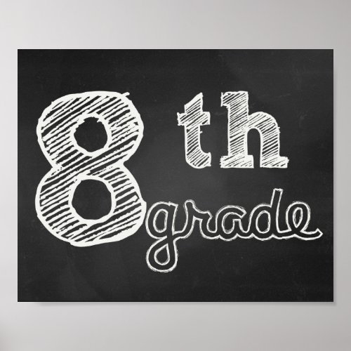 8th Grade chalkboard sign