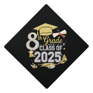 8th Grade Class Of 2025 Graduate Graduation Cap Topper