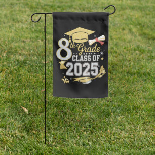 8th Grade Class Of 2025 Graduate Graduation Garden Flag