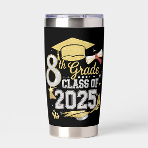 8th Grade Class Of 2025 Graduate Graduation Insulated Tumbler