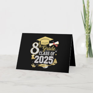 8th Grade Class Of 2025 Graduate Graduation Letterpress Thank You Card