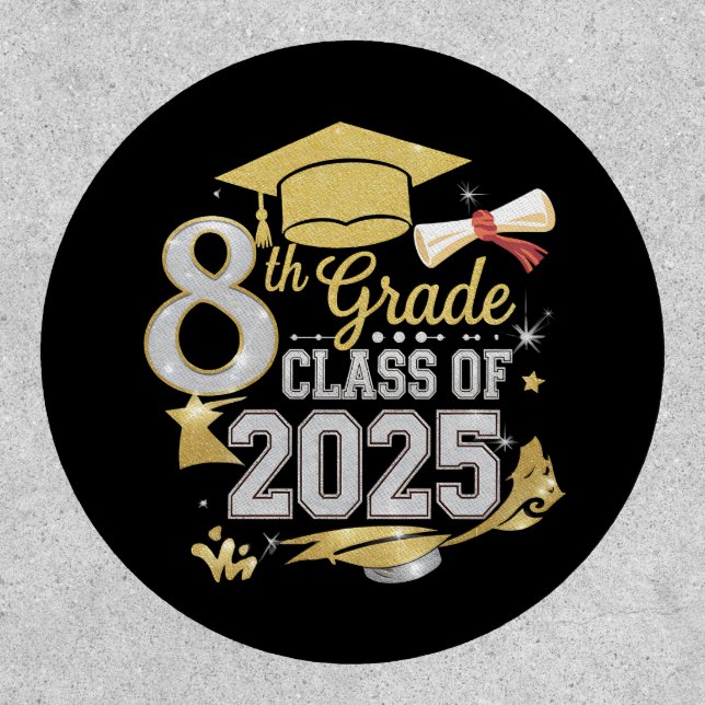 8th Grade Class Of 2025 Graduate Graduation Patch (Front)