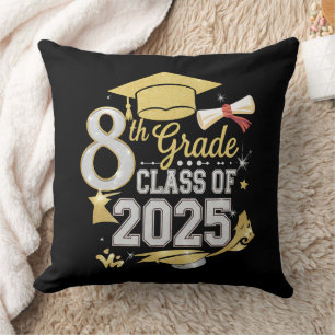 8th Grade Class Of 2025 Graduate Graduation Throw Pillow