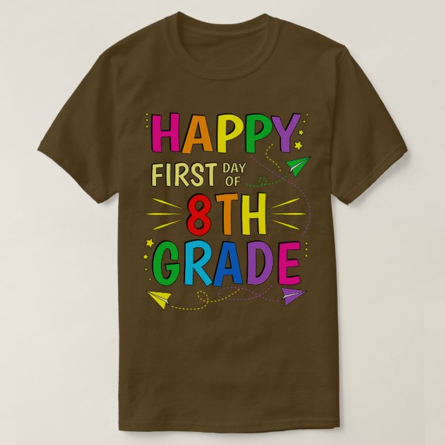 8th Grade Eighth Back to School T-Shirt (Design Front)