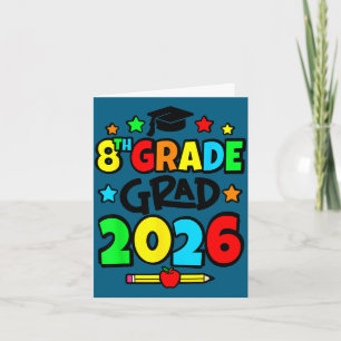 8th grade grad 2026 eighth grade graduation  card