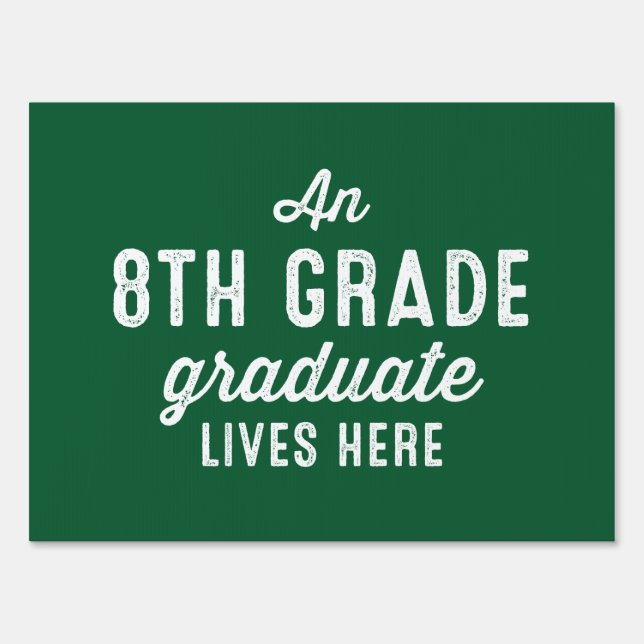 8th grade graduate shamrock yard sign (Front)