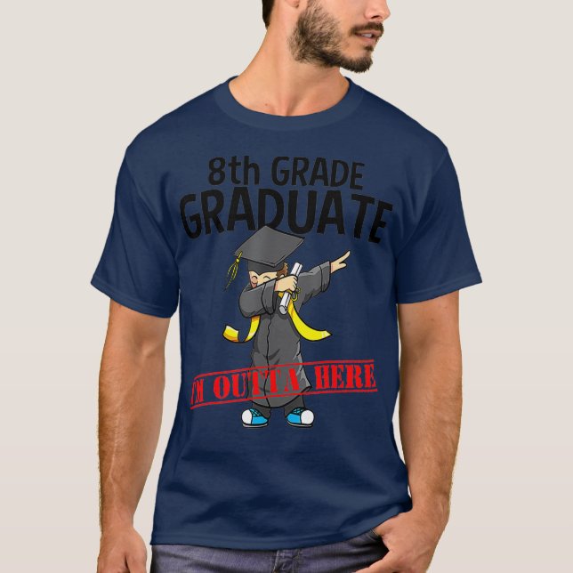 8th Grade Graduation  Funny Dabbing Boy Party T-Shirt (Front)