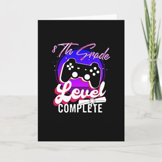 8th Grade Graduation Gamer Graduation Card (Front)