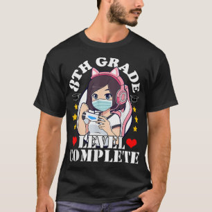 8th Grade Graduation Girl Loves Anime Gaming Face T-Shirt