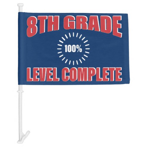 8th Grade Graduation Red White Blue School Flag