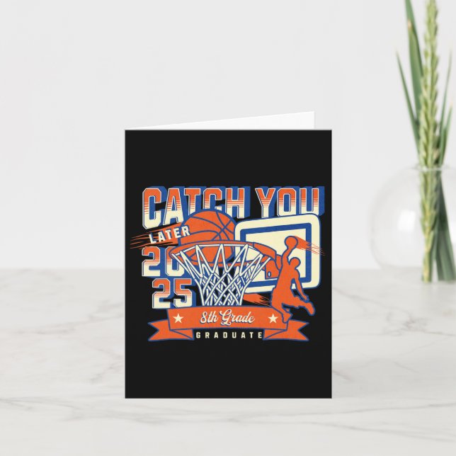 8th Grade Graduation Sketll Team Cl Of 2025 Funny  Card (Front)