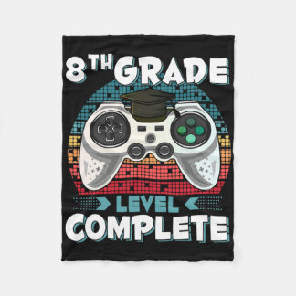 8th Grade Level Complete Gamer 8th Grade Graduatio Fleece Blanket