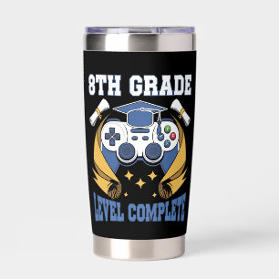 8th Grade Level Complete Gaming Gamer Graduation Insulated Tumbler