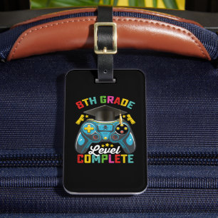 8th Grade Level Complete Graduation Gaming Gamer Luggage Tag