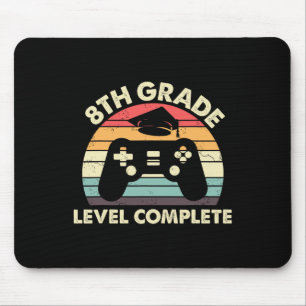 8th Grade Level Complete Graduation Gift For Gamer Mouse Pad