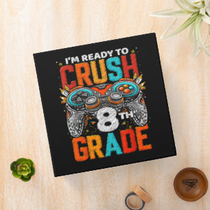 8th Grade Level Unlocked Game On Back To School  3 Ring Binder