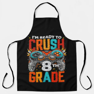 8th Grade Level Unlocked Game On Back To School Apron