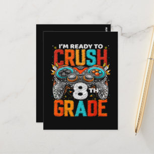 8th Grade Level Unlocked Game On Back To School Postcard