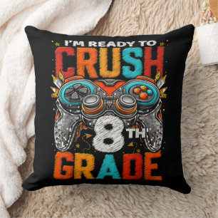 8th Grade Level Unlocked Game On Back To School  Throw Pillow