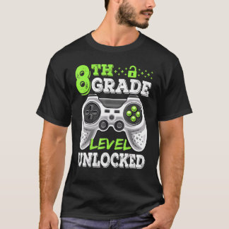 8th Grade Level Unlocked Video Game Back To School T-Shirt