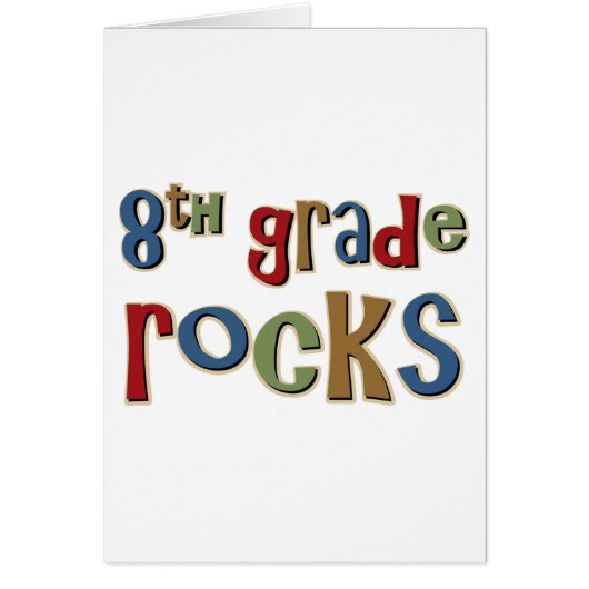 8th Grade Rocks Eighth Cards (Front)