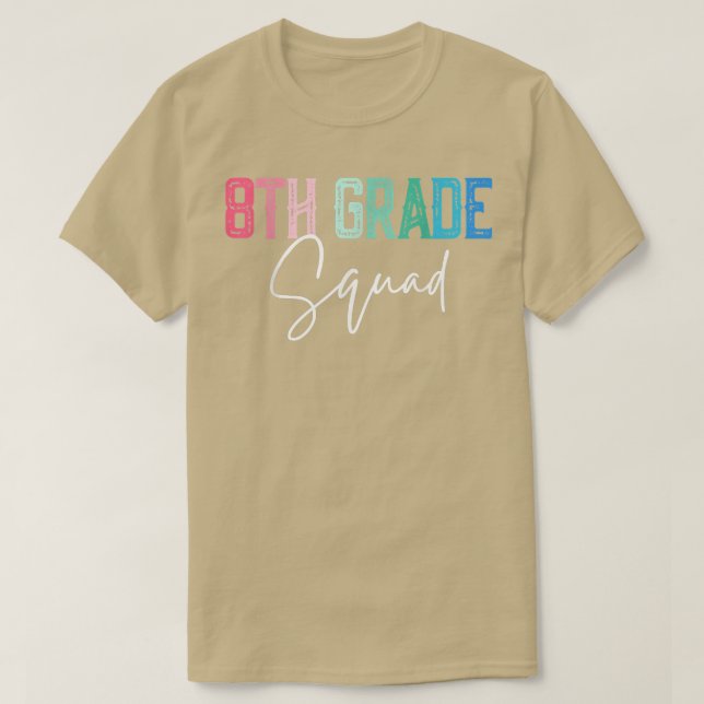 8th Grade Squad Appreciation Day Cute Hello Back T T-Shirt (Design Front)