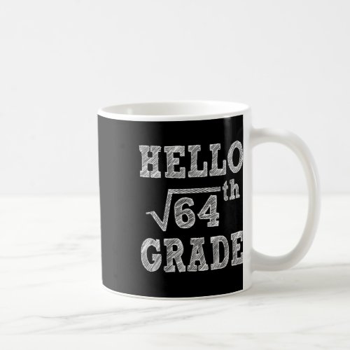 8th Grade Square Root Of 64 Back To School Fun Gif Coffee Mug