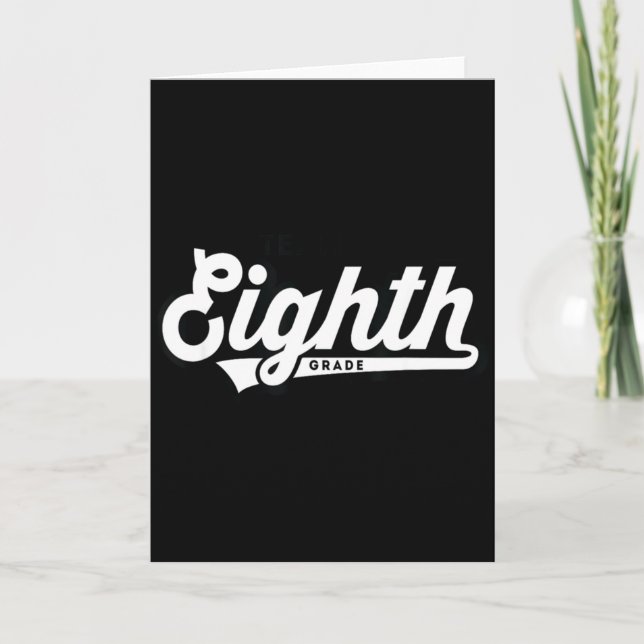 8th Grade Team School Teacher Eighth Baseball Styl Card (Front)
