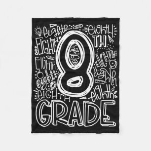 8th Grade Typography Team Eighth Grade Ck To Schoo Fleece Blanket