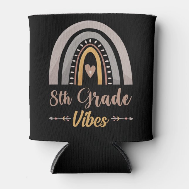 8th Grade Vibe Eighth Grade Back to School Can Cooler (Front)