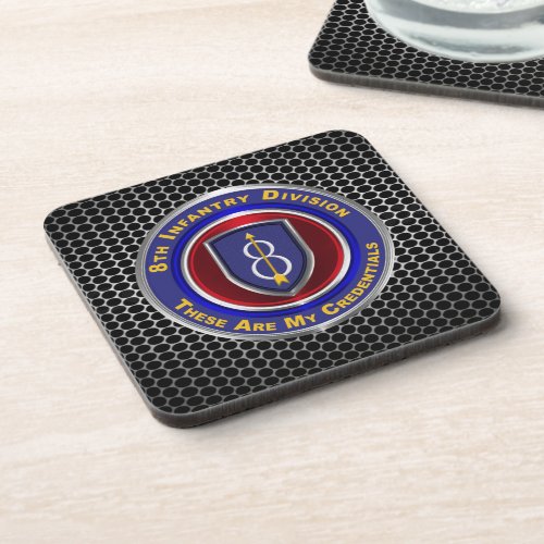 8th Infantry Division Beverage Coaster