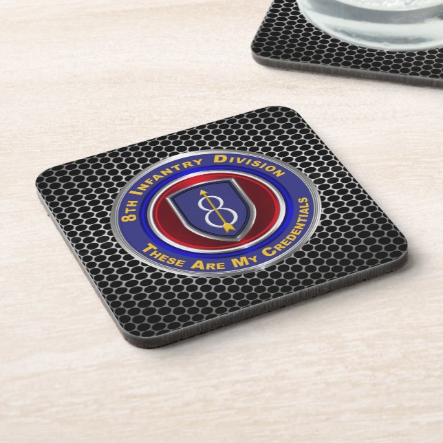 8th Infantry Division Beverage Coaster (Left Side)
