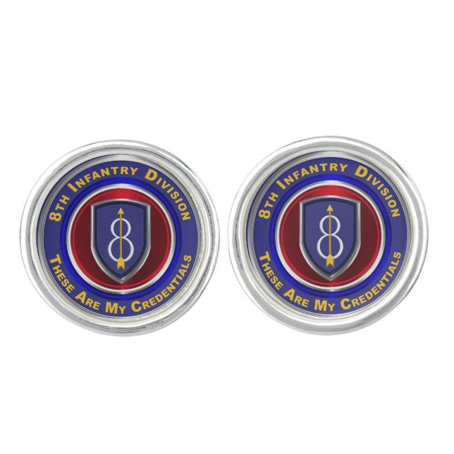 8th Infantry Division Cufflinks (Front)