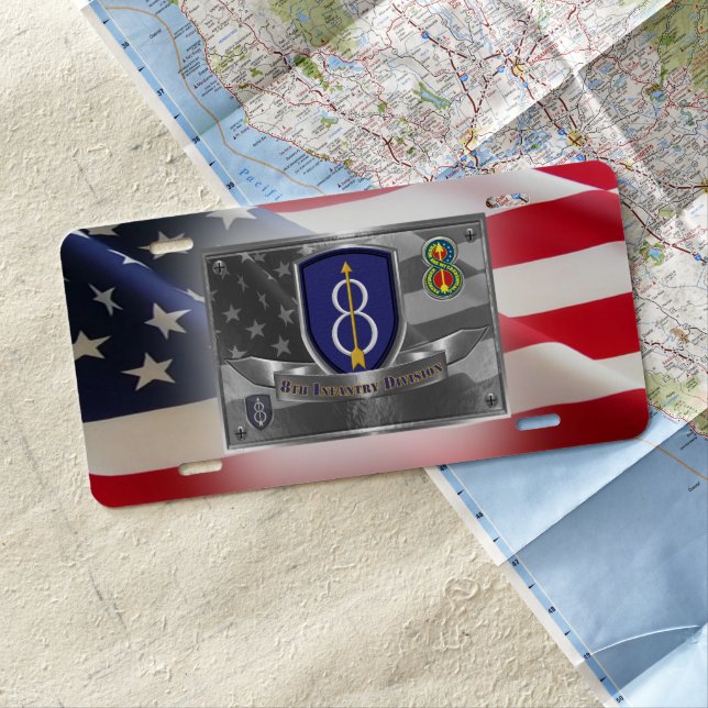 8th Infantry Division  License Plate (In Situ)