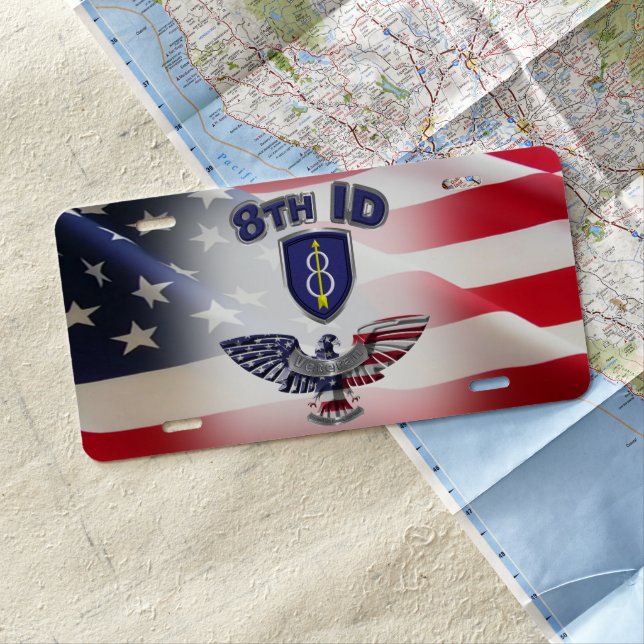 8th Infantry Division  License Plate (In Situ)