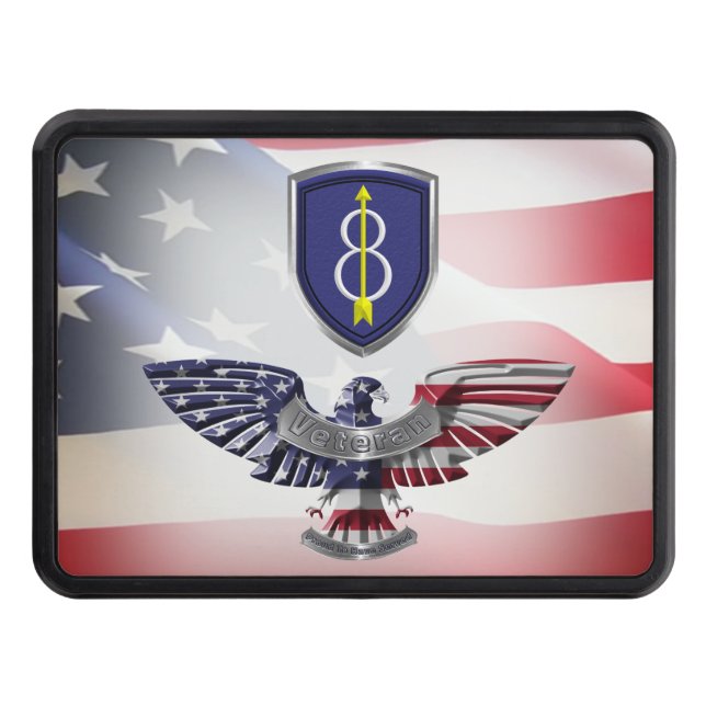 8th Infantry Division “Pathfinder” Eagle Hitch Cover (Front)