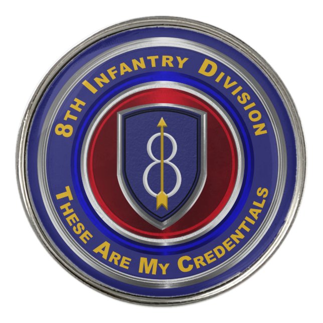 8th Infantry Division “Pathfinder” Golf Ball Marker (Front)