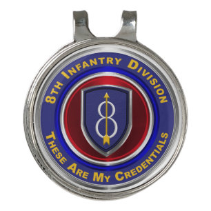 8th Infantry Division “Pathfinder”  Golf Hat Clip