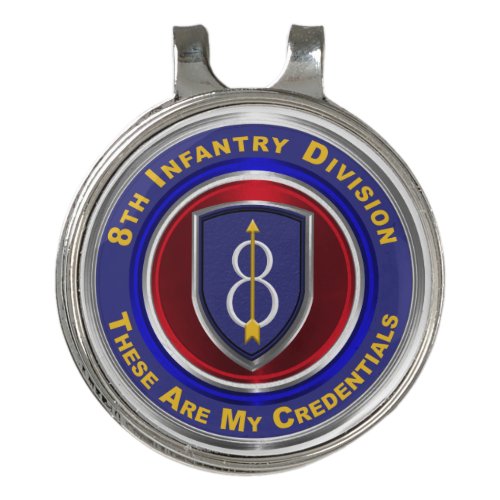 8th Infantry Division âœPathfinderâ  Golf Hat Clip