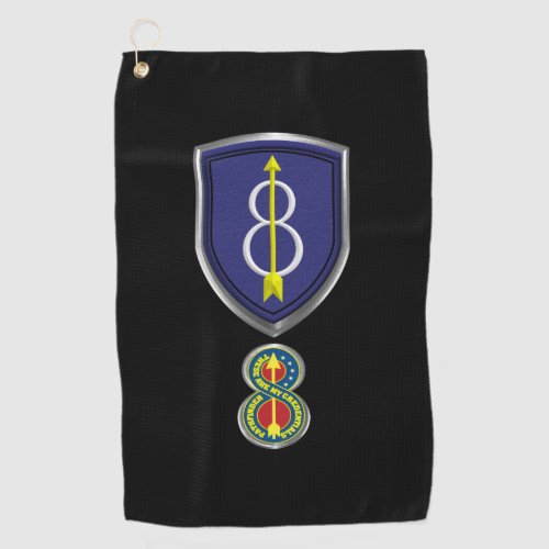 8th Infantry Division Pathfinder Patch Golf Towel