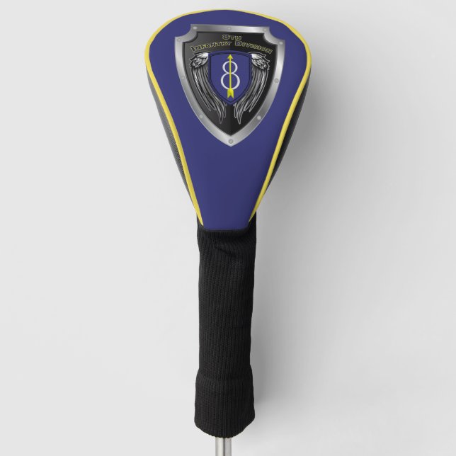 8th Infantry Division “Pathfinder” Shield Golf Head Cover (Front)