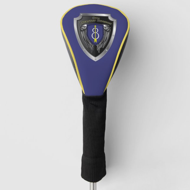 8th Infantry Division “Pathfinder” Shield Golf Head Cover (Front)