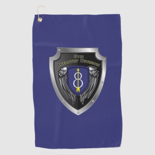 8th Infantry Division Pathfinder Shield Golf Towel