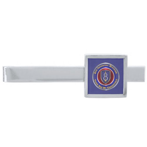 8th Infantry Division PATHFINDER Silver Finish Tie Bar
