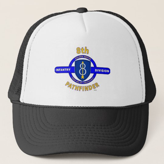 8th Infantry Division Pathfinder Baseball Cap – Army Hat – Unisex Blue Adjustable