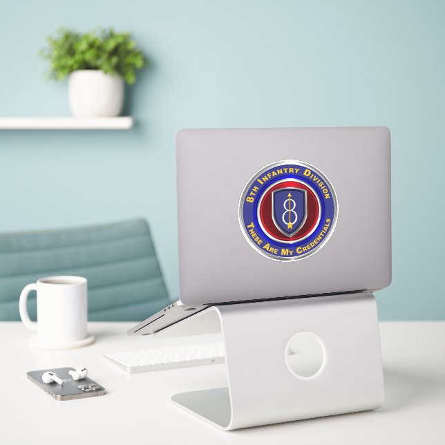 8TH Infantry Division  Sticker (Laptop On Desk)
