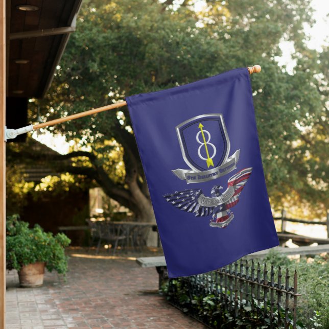 8th   Infantry Division Veteran House Flag (In SItu)