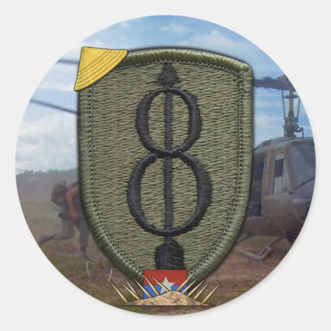 8th infantry division vietnam war patch Stickers (Front)