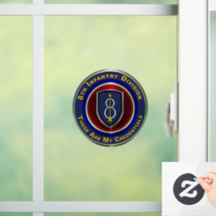 8th Infantry Division Window Cling